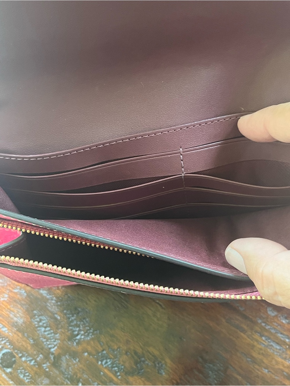 Coach Anna Foldover Clutch Crossbody Trompe L’oeil Pink Barbiecore - Picture 9 of 16